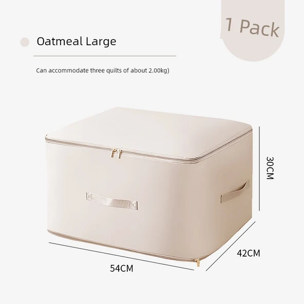 Minimalist Sıkıştırmalı Saklama Çantası - Yulaf Ezmesi - Büyük Boy - 34L