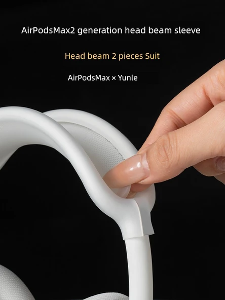 AirPods Max 1/2 Nesil Buz Şeffaf Yeşil Kafa Bandı Koruyucu - 2 Parça Set (Model 1) - 2