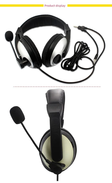 3.5mm Ev Ofis Kulaklığı - Gri - 9