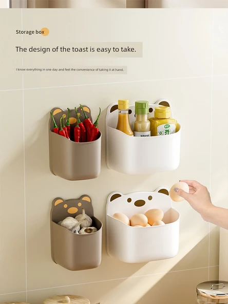 Duvara Monte Mutfak Rafı - Kahverengi Ayı - Küçük Boy - 2'li Paket - Resim 3