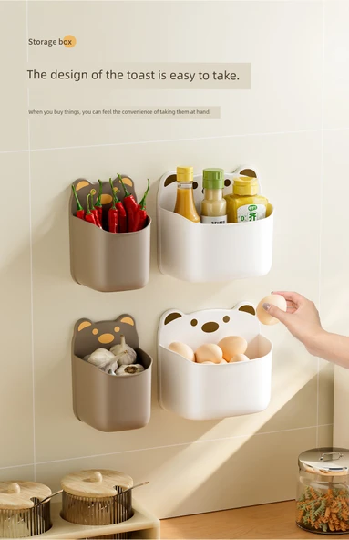 Duvara Monte Mutfak Rafı - Kahverengi Ayı - Küçük Boy - 2'li Paket - Resim 9