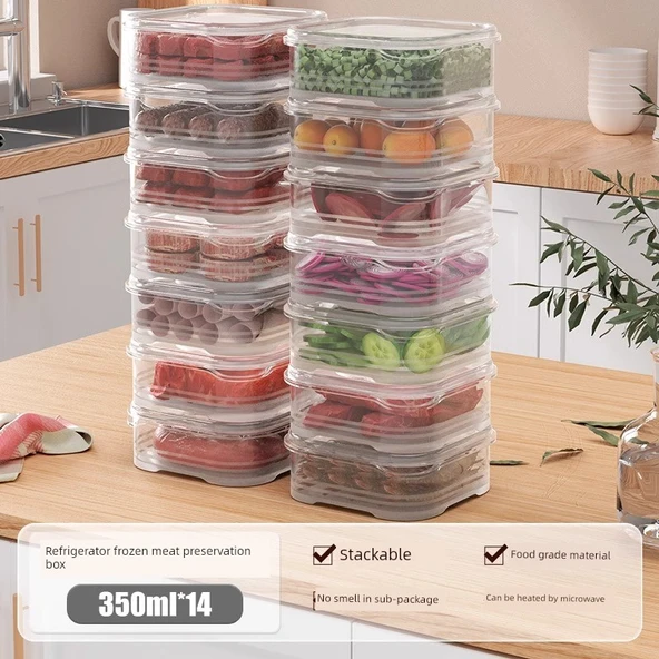 Buzdolabı Saklama Kabı - 14'lü Paket [350ml]