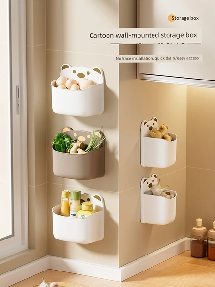 Duvara Monte Mutfak Rafı - Kahverengi Ayı - Küçük Boy - 2'li Paket - Resim 2