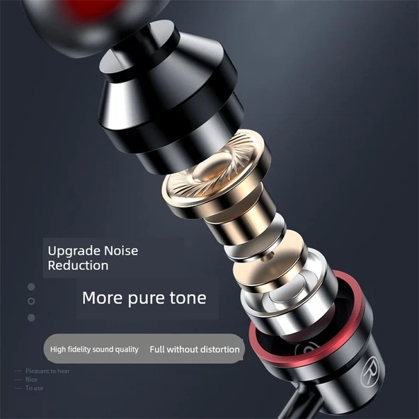 Type-C Düz Gümüş Subwoofer Kulaklık - K-Song E-sports - Resim 2