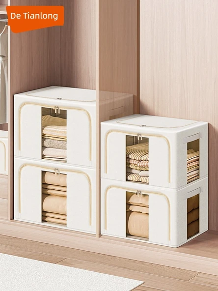 Katlanabilir Kumaş Saklama Kutusu 100L - Tekli Paket - İki Pencereli - 2
