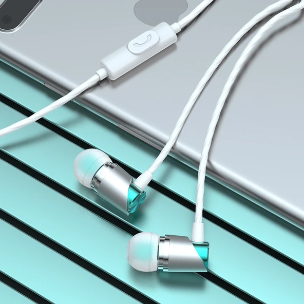 3.5mm Kablolu Kulaklık - Nane Yeşili - Gürültü Önleme