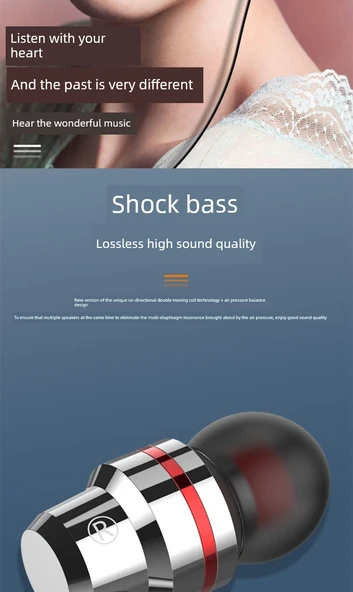 Type-C Düz Gümüş Subwoofer Kulaklık - K-Song E-sports - Resim 5