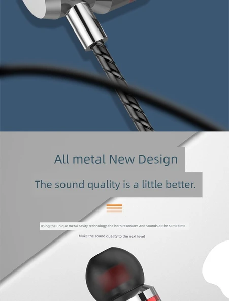 Type-C Düz Gümüş Subwoofer Kulaklık - K-Song E-sports - Resim 6