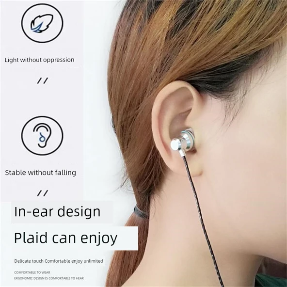 3.5mm Yuvarlak Siyah HIFI Mikrofonlu Kulaklık - 4