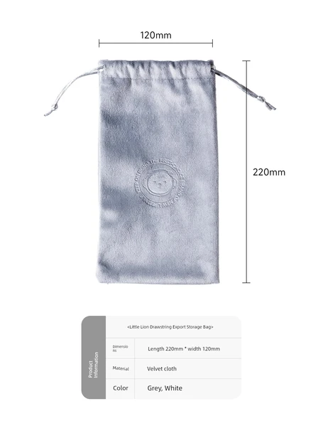 Flanel Saklama Çantası 220 x 120mm - Koyu Gri - 6