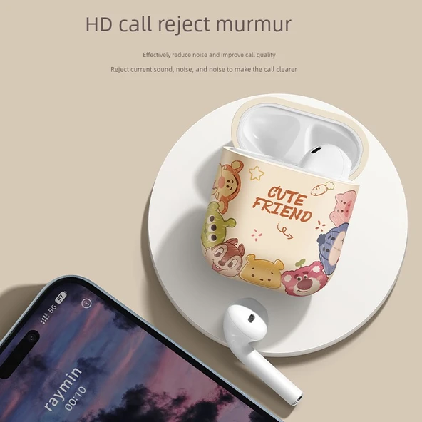 Raymin Kablosuz Bluetooth 5.3 Kulaklık - Harika Kurbağa Tohumu Kapaklı Final Model - 4