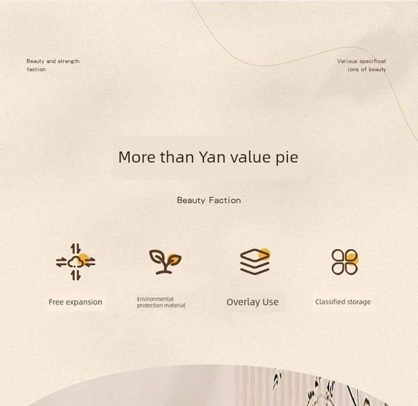 Çekmeceli Katmanlı Saklama Kutusu - Krem - Ekstra Büyük - 3'lü Paket (30 Kot) - Resim 8