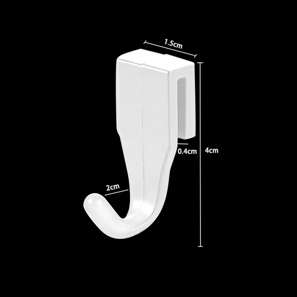 S Şeklinde ABS Mutfak Banyo Askısı - 4'lü Paket - Beyaz