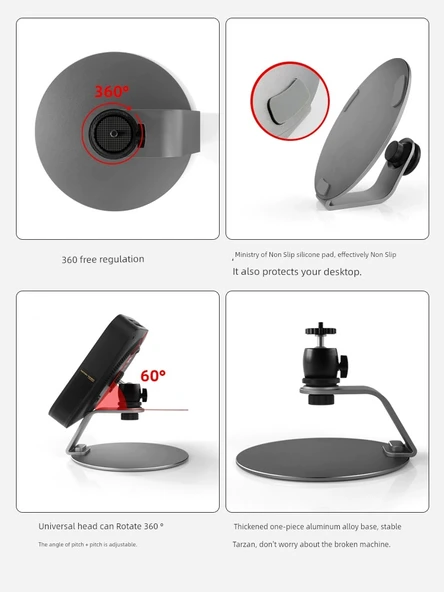 Gümüş Rengi Projektör Masa Standı - Temel Model - 3