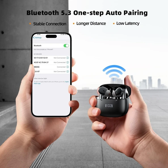 40dB Aktif Gürültü Önleyici Bluetooth Kulaklık - Siyah Gümüş Kaplama - 9