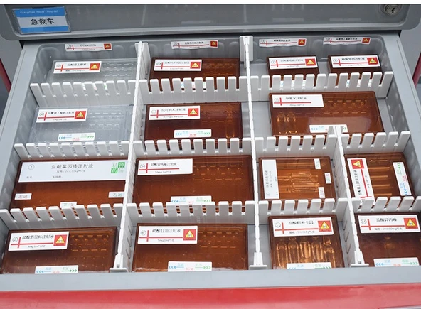 Ayarlanabilir Çekmece Bölme Düzenleyici - C Tipi 2 Adet [50.5*9cm] 4 Sabit Tokalı - Resim 7