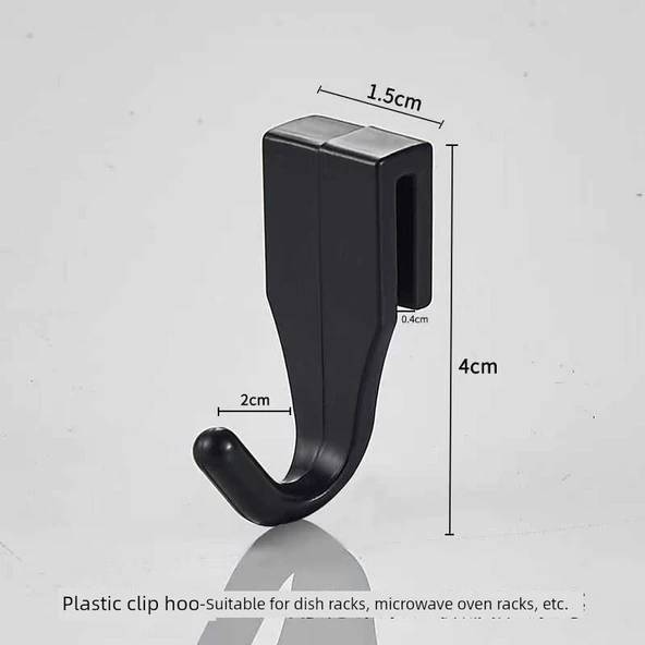 S Şeklinde ABS Mutfak Banyo Askısı - 4'lü Paket - Gri - 2