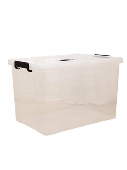 Şeffaf Kapaklı Plastik Saklama Kutusu - 100 Litre - 64x44x40 cm - 5