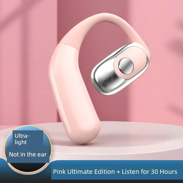 Kablosuz Kulak Üstü Bluetooth Kulaklık - Pembe Ultimate Edition - 30 Saat Dinleme