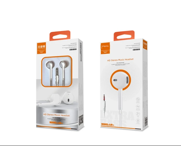 L01 3.5mm Mikrofonlu Düz Kulaklık Yuvarlak Girişli Kablolu Kulaklık - 11