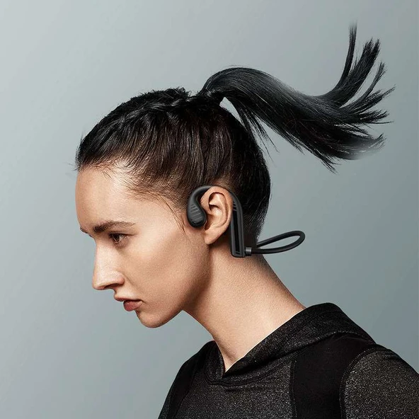 Kemik İletimli Bluetooth Kulaklık - X9 Beyaz Çanta - 3