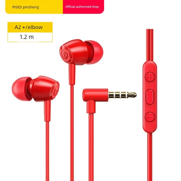 Kulak İçi Kablolu Stereo Kulaklık - Çin Kırmızısı
