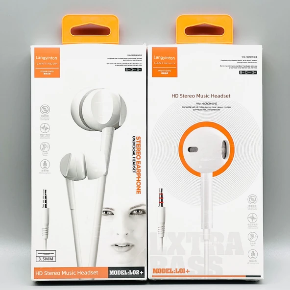 L01 3.5mm Mikrofonlu Düz Kulaklık Yuvarlak Girişli Kablolu Kulaklık - 3