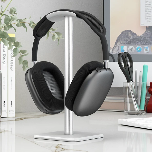 Minimalist Alüminyum Alaşımlı Kulaklık Standı - Beyaz