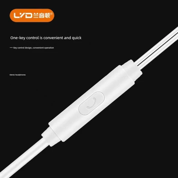 L01 3.5mm Mikrofonlu Düz Kulaklık Yuvarlak Girişli Kablolu Kulaklık - 5