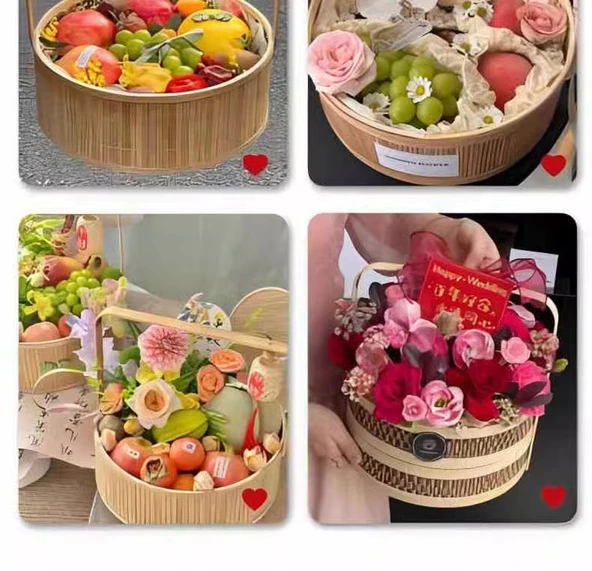 Bambu Dokuma Yumurta Sepeti - 2.50kg - Yeşil - Kalınlaştırılmış - 7