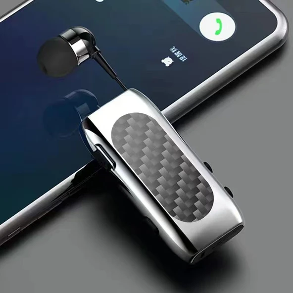 Bluetooth 5.2 Yakalıklı Tek Kulaklık - 2025 Model Uzay Gümüşü