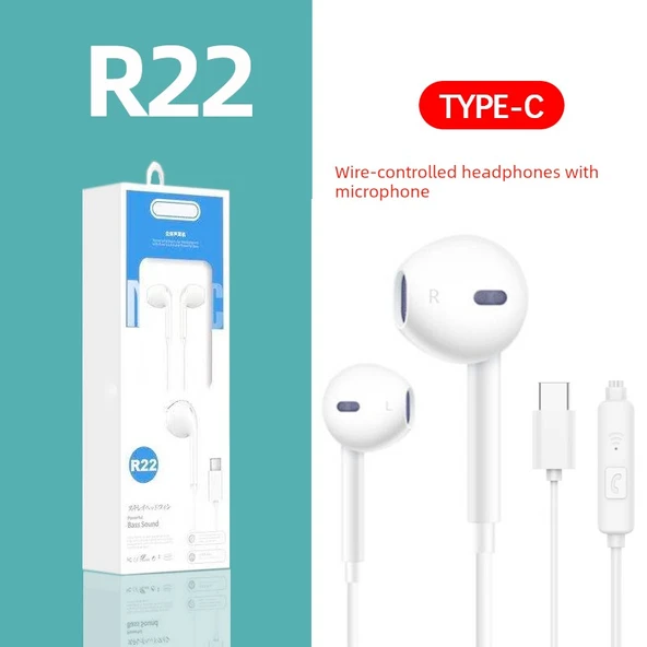 Type-C Kulak İçi Kablolu Kulaklık - Vernon R22