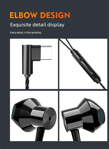 Type-C Dijital Kulaklık - Genç Pudra - Resim 10