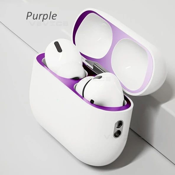 AirPods Toz Geçirmez Metal Etiket Koruyucu - Apple AirPods 2 E Renk