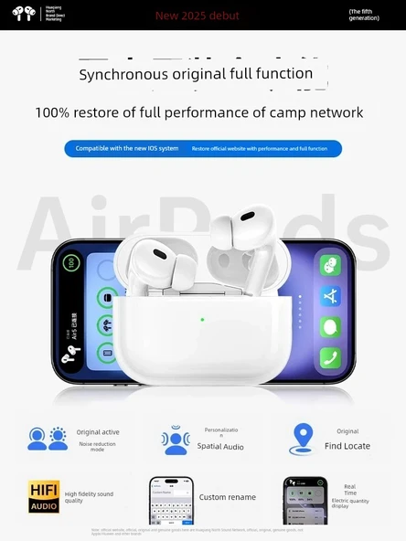 ANC Aktif Gürültü Önleyici Dolby Hifi Kablosuz Bluetooth Kulaklık - Huaqiang North/Extreme Edition (Lightning-Apple Şarj Portu) - 2