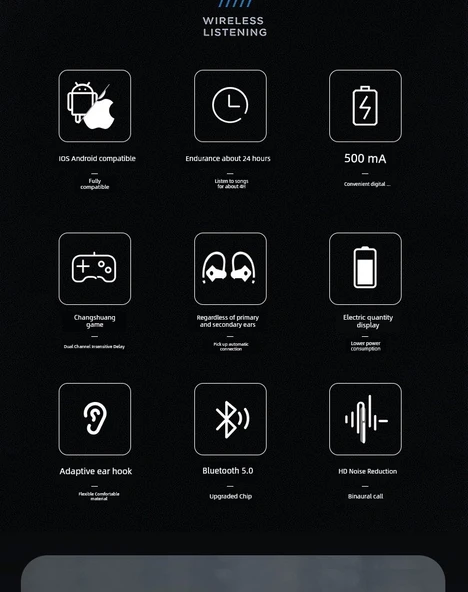 Bluetooth 5.0 Kulaklık - Beyaz Yüksek Versiyon - 8