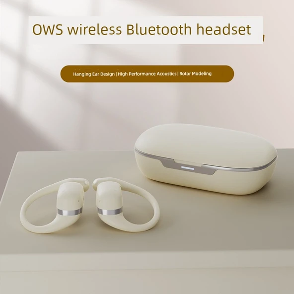 TWS Bluetooth 5.4 Kulak Klipsli Spor Kulaklık - Siyah - Resim 2