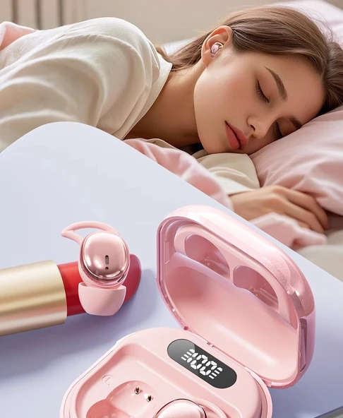 Uyku Kulak İçi Bluetooth 5.4 Kulaklık - Exclusive Edition Yeni Pudra Rengi - 9