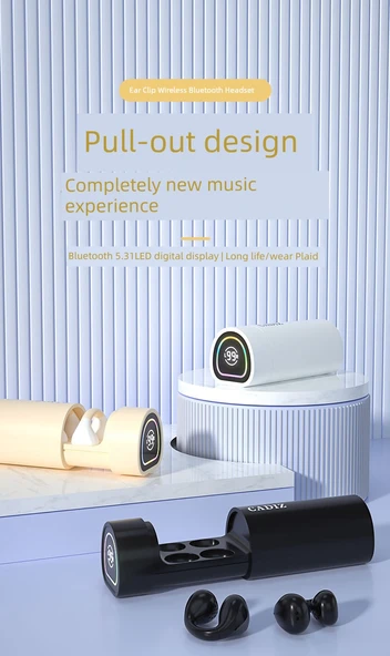 Kemik İletimli Bluetooth Kulaklık - M9 - Beyaz - 7