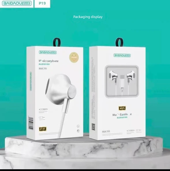 Type-C Stereo Dijital Kulak İçi Kulaklık Mikrofonlu - S01 Sert Başlık - Resim 7