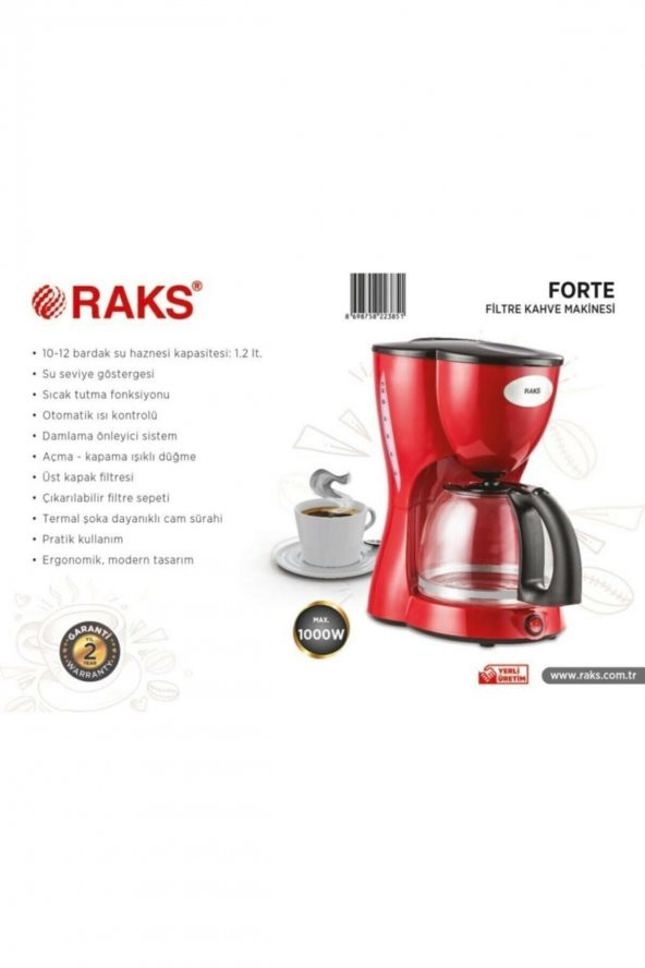 Raks Forte Filtre Kahve Makinesi