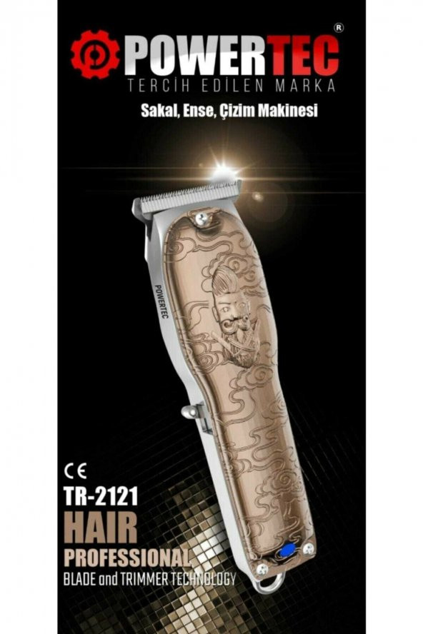 Powertec J-177 Profesyonel Sakal - Ense - Çizim Makinesi Tr-2121