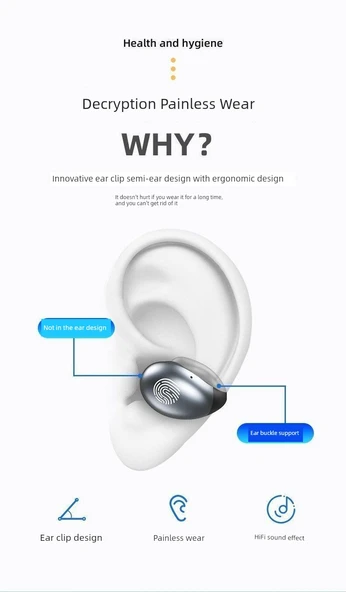 Bluetooth 5.3 Kulaklık - Kablosuz - Hava İletimli - Dijital Ekran - Genç Seri - Konforlu - 11