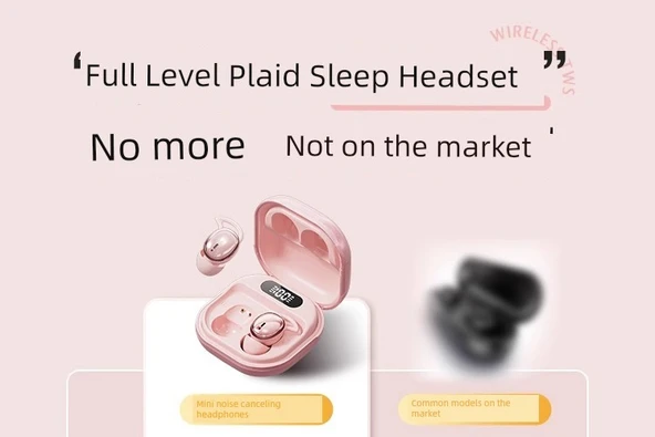 Uyku Kulak İçi Bluetooth 5.4 Kulaklık - Exclusive Edition Yeni Pudra Rengi - 7