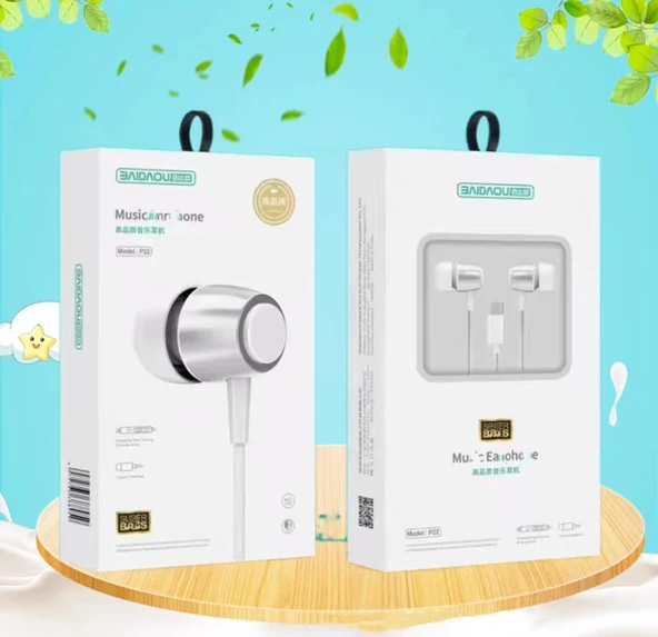 Type-C Stereo Dijital Kulak İçi Kulaklık Mikrofonlu - S01 Sert Başlık - Resim 6