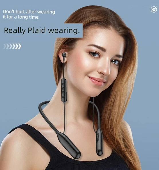 Bluetooth 5.0 Kulaklık - Parlak Siyah, Kulak İçi, 9D Ses, 200 Saat Pil - 2