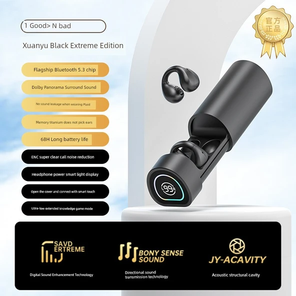 Kemik İletimli Bluetooth Kulaklık - M9 - Siyah