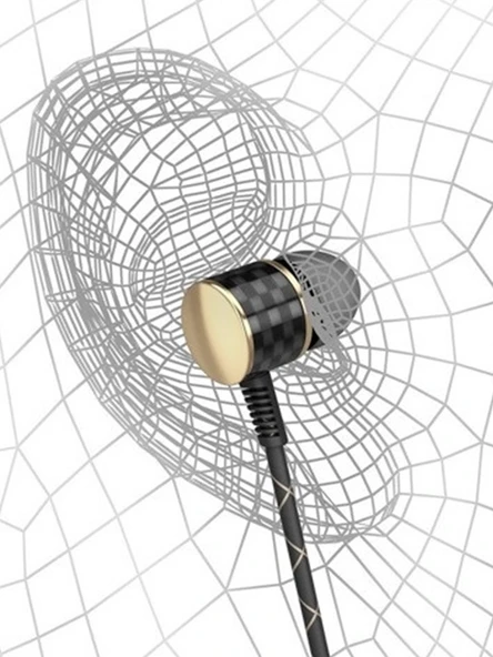 Karbon Fiber Kablolu Kulak İçi Kulaklık - 3.5mm