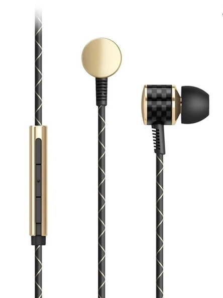 Karbon Fiber Kablolu Kulak İçi Kulaklık - 3.5mm - 3