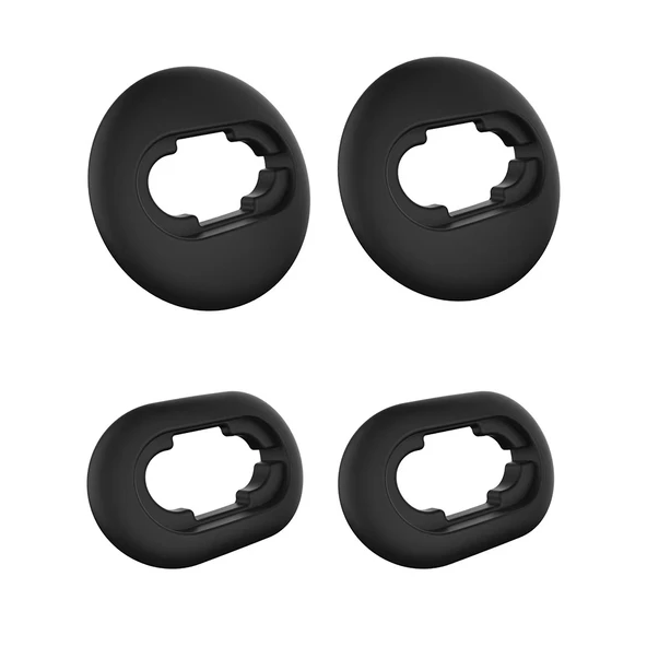 Galaxy Buds Live Silikon Kulaklık Kılıfı - Siyah Büyük ve Küçük Boy 1'er Çift